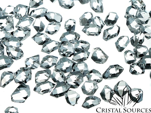 "Diamant de Herkimer" cristal de roche biterminé brut 