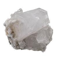 Cristal de roche cristaux bruts avec stilbite et scolecite
