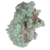 Apophyllite verte cristaux bruts sur gangue