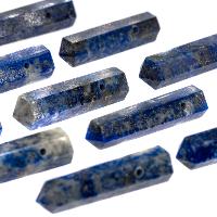 Pendentif lapis lazuli cristal poli & percé