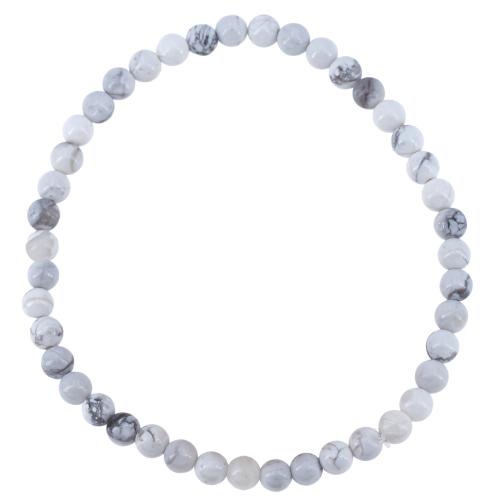 Bracelet howlite perle ronde 4-5 mm